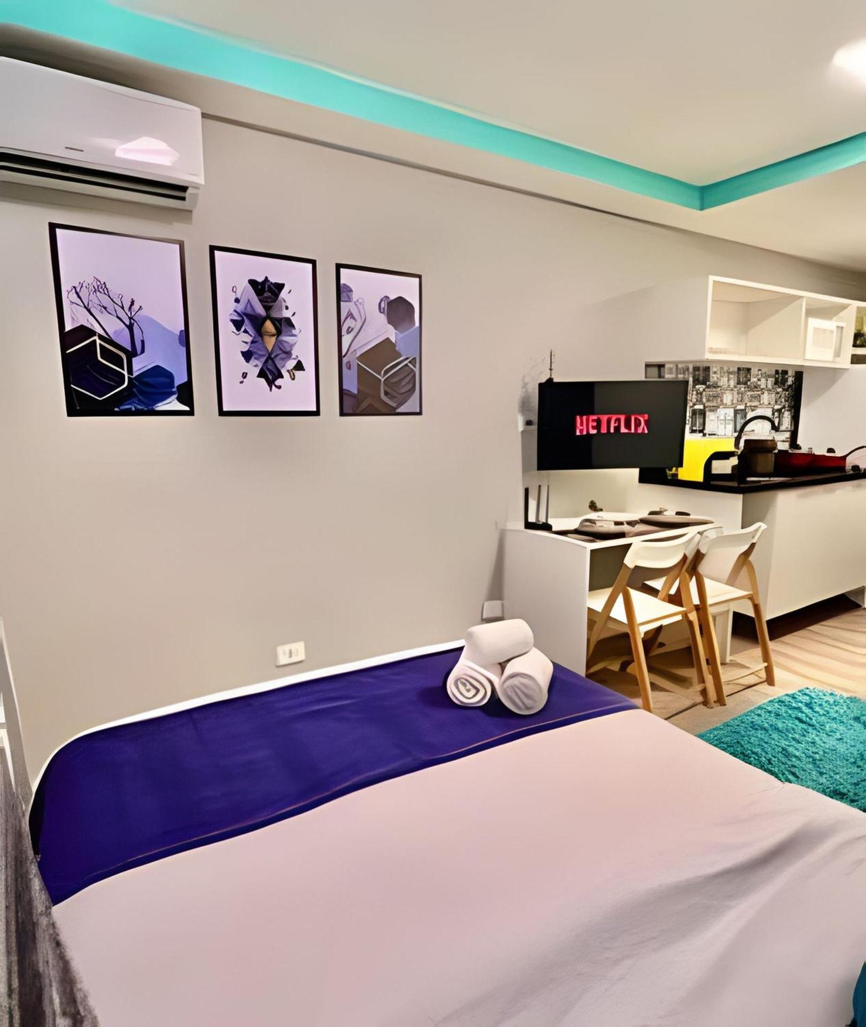 Lindo Estudio Moderno Com Ar Condicionado Apartamento *